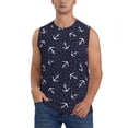 thumbnail image 2 of Goofa Anchor Printed Men's Sleeveless T-Shirt - Athletic Gym Workout Tank Top for Men - Moisture-Wicking, UPF 30+ Quick-Dry Muscle Tee-XX-Large, 2 of 8