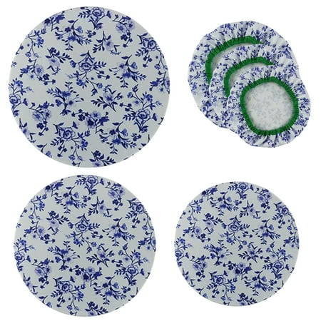 

Younar 3pcs Reusable Bowl Covers | Universal Lid Food Covers for Outside Container | Cotton Fabric Elastic Food Storage Cover Set Kitchen Supplies