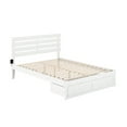 thumbnail image 4 of AFI Oxford 14" Queen Wood Platform Bed Frame with Foot Drawer Storage, White, 4 of 6