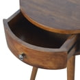 thumbnail image 4 of Nordic Chestnut Circular Shaped Nightstand, 4 of 8