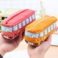 thumbnail image 4 of Cartoon Bus Pen Bag Canvas Large Capacity Car With Zipper Car Pencil Case Creative Stationery Storage Bag Pen Box Students Gift Blue, 4 of 6