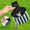 thumbnail image 4 of Haosy Dark Green and White Striped Golf Mallet Putter Cover Strong Magnetic Leather Golf Club Headcover Closure, 4 of 7