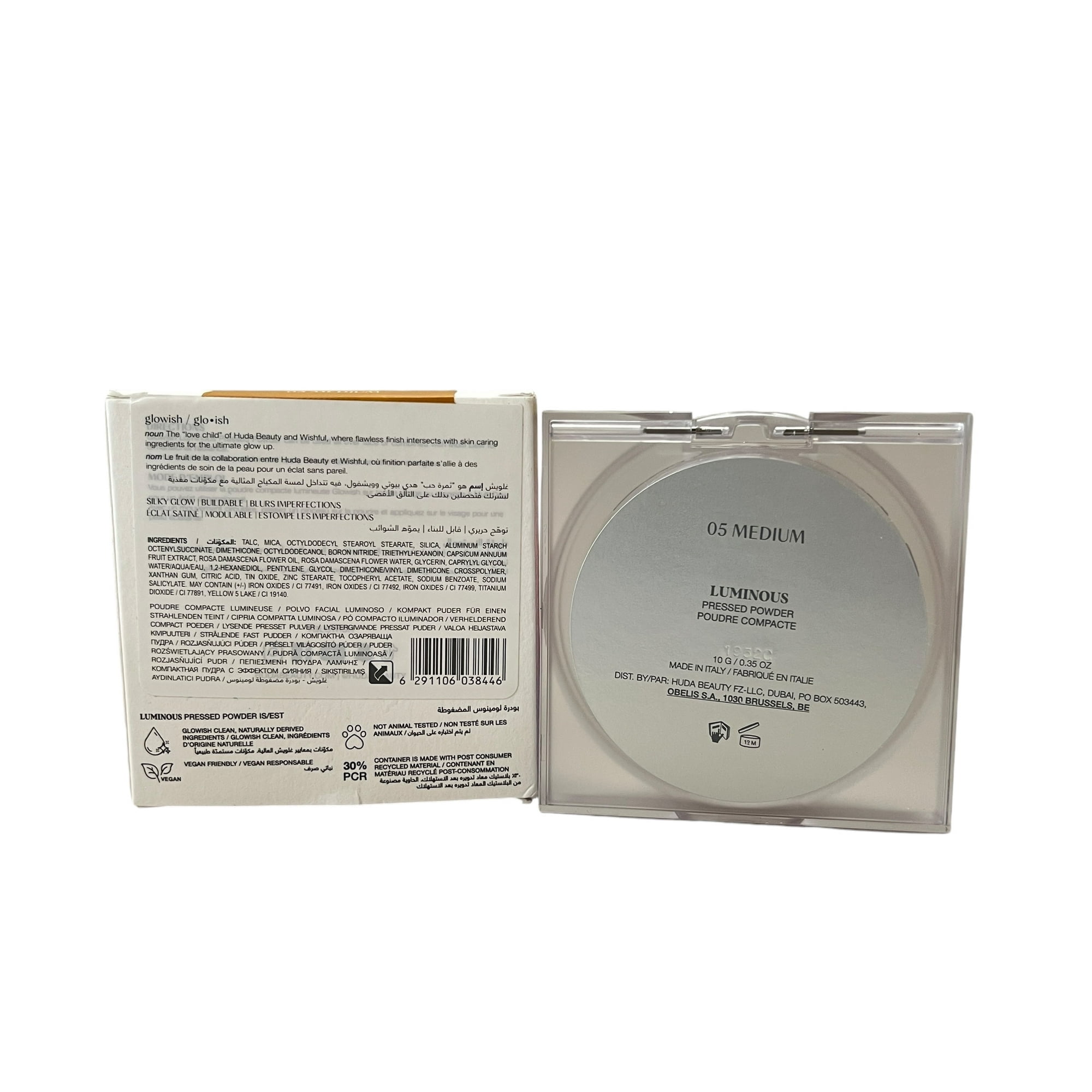 Glowish by Huda Beauty Luminous Pressed Powder 10g Medium 05