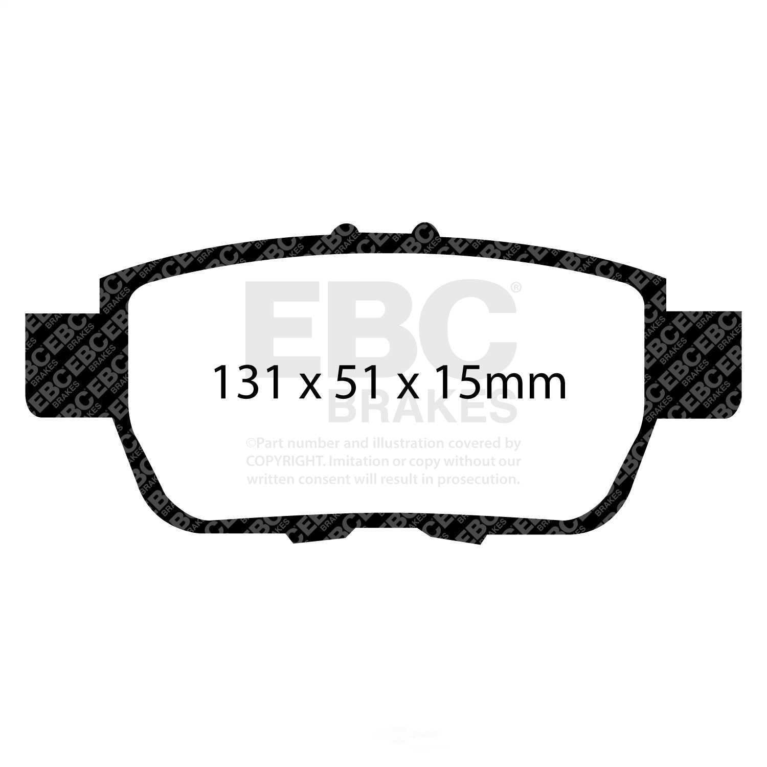 EBC Brakes Yellowstuff 4000 Series Street and Track Brake Pad Set Fits select: 2006-2014 HONDA RIDGELINE, 2009-2014 ACURA TL