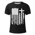 thumbnail image 4 of Xysaqa Beach Shirts for Men Tshirts Shirts for Men American Flag Graphic Tee Men's T-Shirt, Classic Patriotic Short Sleeve Shirt for Men, Mens Big & Tall Shirts M-5Xl Mens Undershirts On Clearance, 4 of 4