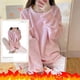 thumbnail image 3 of Conjuntos de Pijamas de franela para Mujer, ropa de dormir de terciopelo con estampado de lunares, ropa de casa Kawaii Girsl, Otoño e Invierno, 3 of 4