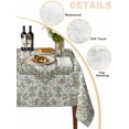 thumbnail image 5 of Sage Green Boho Rectangle Tablecloth, Vintage Abstract Art Ethnic Tribe Waterproof & StainResistant Tablecloth, Washable Oil-proof Table Cover for Dining/Party/Wedding/Camping/Buffet 60x84 In, 5 of 9