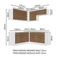 thumbnail image 3 of Cocina Integral Completa de Esquina Madesa 349 cm Blanco/Marrón GCGL349003, 3 of 5
