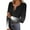 A-Black, variant on LEBONYARD Women's Trendy V-Neck Button Chic Groove Striped Multiple-Color Long Sleeved Loose Fit Casual Ladies Basic Pullover Blouse Tops,Sizes S-2XL