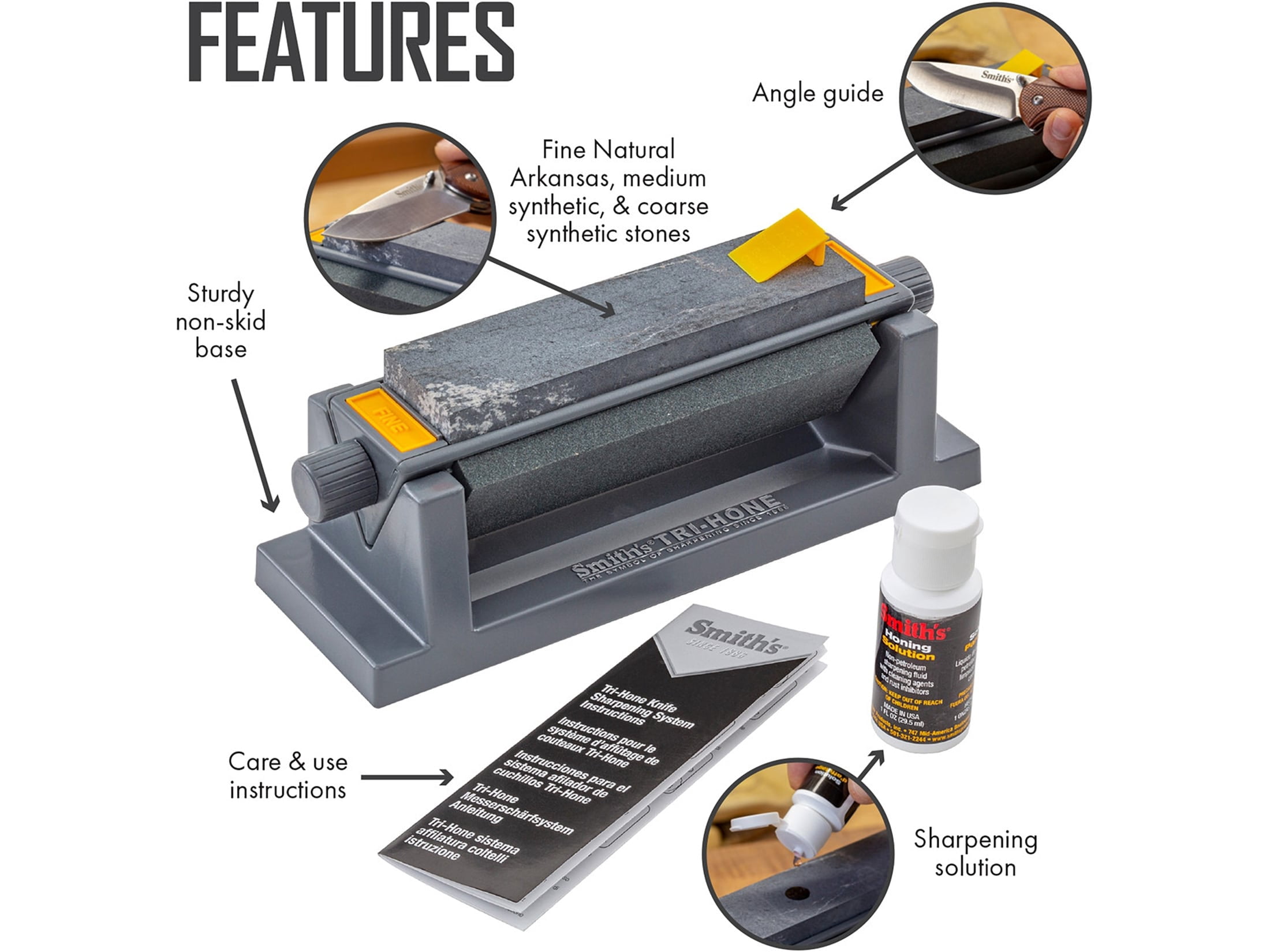 Smith’s TRI6 Tri-Hone Stone Sharpening System