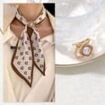 thumbnail image 3 of 4 Pcs Elegant Pearl Rhinestone Scarf Knot Brooch, Sweater Shawl Waist Pants Extender Safety Pins Clip, Exquisite Costume Accessories, Suitable for Daily Wear, Prom, Birthday Party, 3 of 9