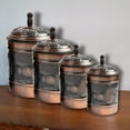 thumbnail image 4 of nu steel Pineapple Antique Copper Stainless Steel 4pc Canister Set, Beautiful Food Storage Container for Kitchen Counter, Tea, Sugar, Coffee, Caddy, Flour Canister with Rubber seal lid, TG-590AC-SET4, 4 of 9