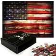 thumbnail image 3 of Ambesonne American Flag Jigsaw Puzzle, Vintage Wooden, Heirloom-Quality Fun Activity for Family Durable Cardboard, 1000 pcs, Multicolor, 3 of 6