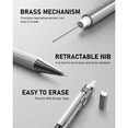 thumbnail image 5 of Nicpro 2 Pcs 0.7 mm Metal Mechanical Pencils Set, with 4 Tubes HB Lead Refill & Erasers, Erasers Refills & Storage Case, 5 of 7