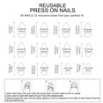 thumbnail image 2 of Medium Length Almond Press On Nail 24pcs Artificial Nail Full Cover Stick on Nail with 3D Metallic Effect for Women, 2 of 3