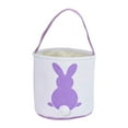 thumbnail image 3 of Encantadora Canasta De Conejito De Pascua, Cubo De Conejo Para Niño Niña Regalo Cola Púrpura Sunnimix Canasta Conejito De Pascua, 3 of 8