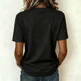 thumbnail image 5 of T Shirts for Women Short Sleeve Crewneck Cotton Tops Summer Casual Breathable Basic Tee Tshirt Black M, 5 of 6