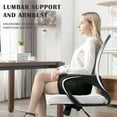 thumbnail image 4 of YRLLENSDAN Mesh Office Chair, Home Office Desk Chairs with Wheels and Arms Computer Chair Rolling Chair for Adults, White, 4 of 7