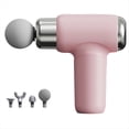thumbnail image 1 of Mini Pistola de Fascia con Múltiples Cabezales de Masaje, Batería de Gran Capacidad y Carga Rápida, Ideal para Viajes y Deportes, Color Rosa., 1 of 7