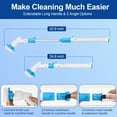 thumbnail image 3 of Axidou Electric Spin Scrubber Cordless Shower Scrubber with Adjustable Handle and Replaceable Brush Heads,Blue White, 3 of 7