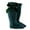 Green_001, variant on Girls Socks Mid Calf Length Knee High Stockings Solid Baby Toddler Spanish Double Bow Socks for Girls _003 L