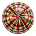 thumbnail image 4 of Kurt Adler Kurt S. Adler 80MM Red and Green Plaid Glass Ball, 6 Piece Box Ornament, Gold, White, 4 of 5
