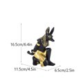 thumbnail image 2 of Estatua egipcia de Anubis de resina negra, 16,5 cm, 2 of 2