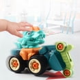 thumbnail image 4 of Dinosaur Building Set Funny 4 Sets Plastic Car Assemble Toy Engineering Car Toy, 4 of 10