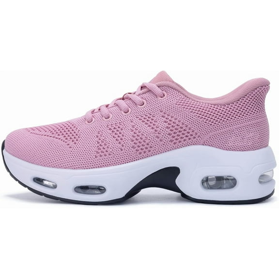 JOYFON Womens Running Shoes Athletic Tennis Walking Shoe Slip On Comfortable Non Slip Gym Workout Fashion Sneakers Pink Size 9