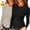 BK Light Khaki, variant on Women Long Sleeve Top Casual Basic Slim Knit Ribbed T Shirt
