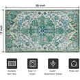 thumbnail image 3 of Boho Decor Front Door Mats, Farmhouse Style Indoor Outdoor Bohemian Non-Slip Floor Mat for Home Entrance, Bedroom, Kitchen & Bathroom, Vintage Laundry Area Rug 17''''x30'''' Blue-Green, 3 of 6