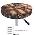 thumbnail image 4 of Balery Deer American Flag Wall Round Bar Stool Seat Covers Velvet Fabric Adjustable Protects from Scratches and Stains for 14-17 Inch Chair-, 4 of 7