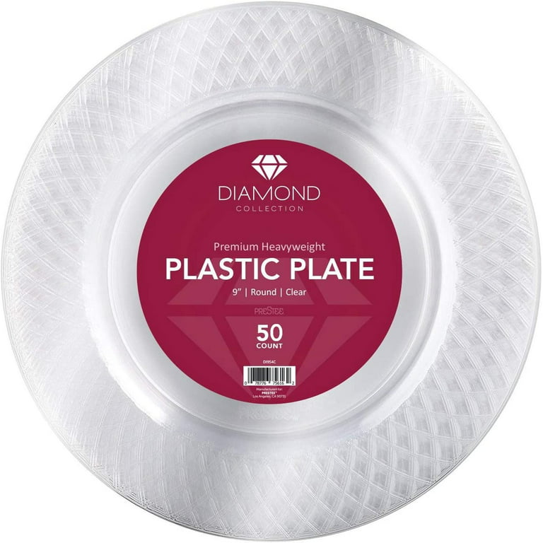 Clear Plastic Dessert Plates,120 Pack Disposable Clear Plates Disposable  Plates Cake Plates for Dessert & Appetizers - Crystal Clear Small Plates  for