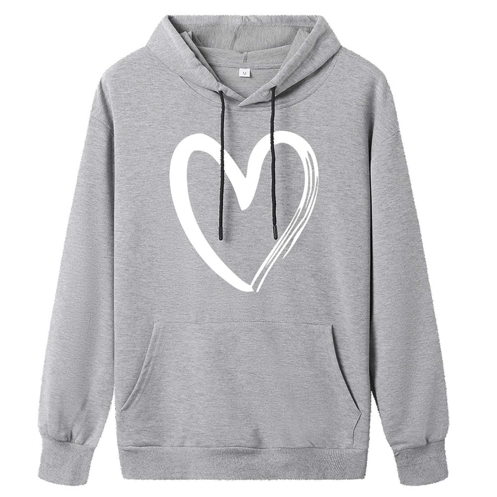 Bouanq Womens Hoodies SweatshirtValentine s Day Love Heart