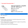 thumbnail image 2 of Valve Cover Gasket Set - Compatible with 1999 - 2003 Acura TL 2000 2001 2002, 2 of 2