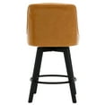 thumbnail image 6 of MINCETA Counter Stool,26" 360 Free Swivel Upholstered Bar Stool with Back-PU in Brown, 6 of 7