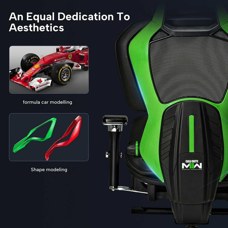 Eureka Ergonomic Typhon-COD Edition Mesh Gaming Chair, Green