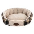 thumbnail image 1 of Cálido celosía gatos cama para perros de felpa corta suave lavable marrón Zulema celosía gatos perros cama, 1 of 7