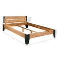thumbnail image 3 of vidaXL Solid Wood Acacia Bed Frame Steel Queen Home Base 59.8"x79.9"/76"x79.9", 3 of 6