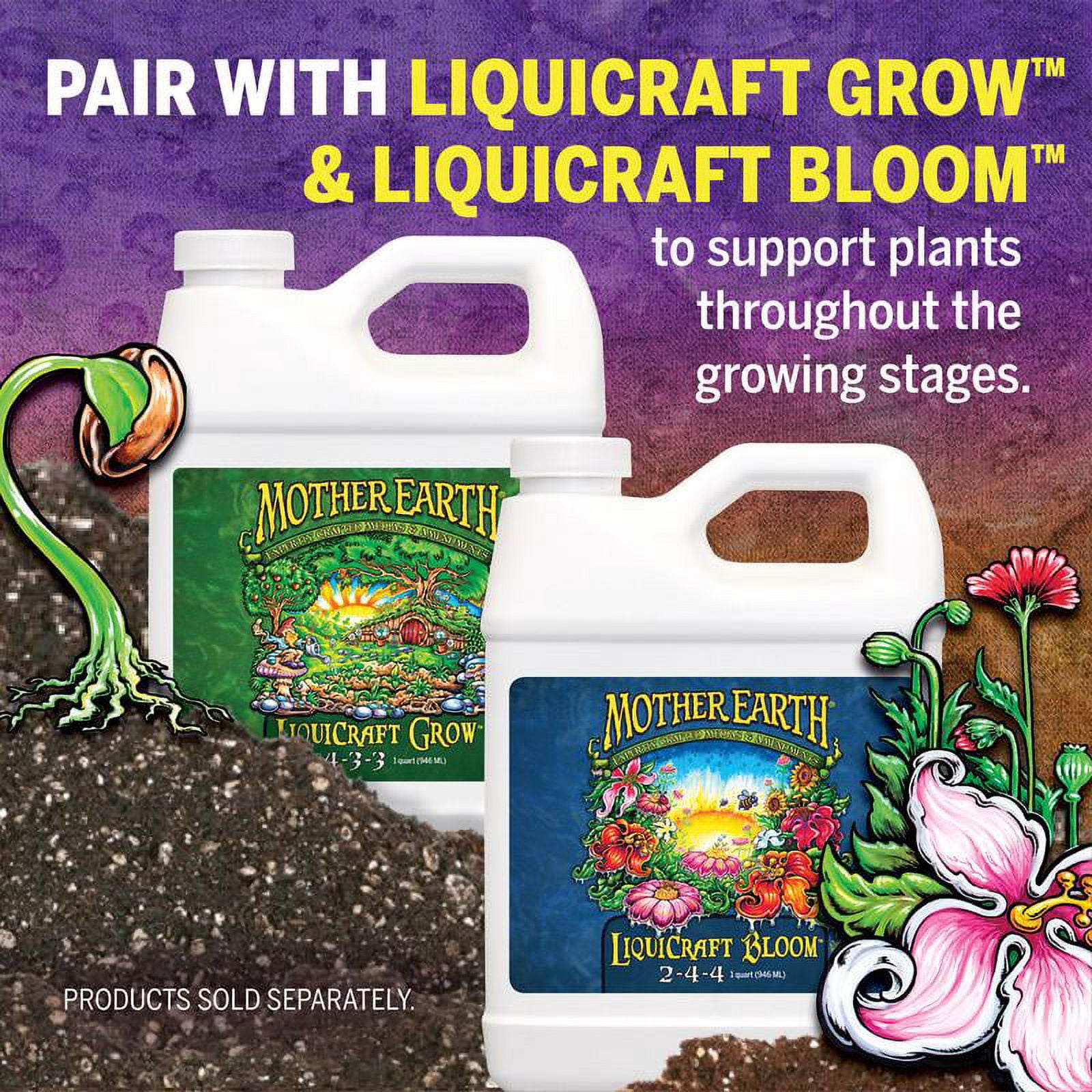 Mother Earth HGC733944 Subterra Root Booster Hydroponic Plant Nutrients, 1 Pint