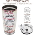 thumbnail image 4 of Valentines Day Gifts for Him Her - Stainless Steel Tumbler 20oz Gifts for Wife - Birthday Gift for Husband & Anniversary for Him - Wife Birthday Gift Ideas - Gift for Girlfriend Boyfriend, 4 of 6