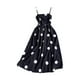 thumbnail image 1 of Dot Dress Vestido largo de cintura alta sin espalda, sin mangas, para mujer, negro Vogacara AP001541-06B, 1 of 7