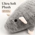 thumbnail image 5 of 13.78in Large Soft Stuffed Mouse Plush Toy - Realistic & Cute Fabric Animal for Sofa, Bedroom & Living Room - Adorable Home Decor & Cuddly Companion for All Ages, Gray, 5 of 8