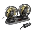 thumbnail image 3 of Ventilador de refrigeración para coche genérico de 12/24 V, doble cabezal, potente, silencioso, giratorio, aire portátil Estándar, 3 of 8