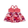 thumbnail image 1 of Combinaison-robe Sans Manches à Col en V avec Boutons pour Bébé Fille de la Saint-Valentin, Décontractée, Taille Haute, 1 of 6