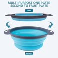 thumbnail image 3 of 3 Piece Round Silicone Collapsible Colander Set Draining for Pasta Vegetables Fruits in Kitchen, 3 of 5