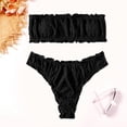 thumbnail image 4 of Sngxgn Women's High Cut String Bikini Set Swimsuits Bathing Suits 2 Piece(Black,XL), 4 of 6