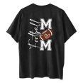 thumbnail image 3 of Tops Cortos para las Mujeres, Doble Cara Impreso Cuello Redondo Gota Hombro Camiseta, Top Estirable Casual, 3 of 5