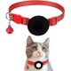 thumbnail image 5 of Large Dog Collar Flower Print Cat Foot Printing Airtag Cat Collar with Breakaway Bell Airtag Cat Collar Reflective Adjustable Strap Collar Breakaway with Airtag Holder 1 CM in Width Cat Custom, 5 of 5