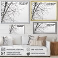 thumbnail image 4 of Designart "Monochrome Birch Serenity" Tree Birch Floater Framed Canvas Wall Art, 4 of 5
